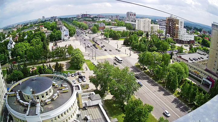 Онлайн веб-камера откуда открывается вид на Площадь Победы, Владимир (Владимир, Россия)